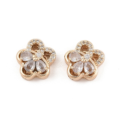 Rack Plating Brass Micro Pave Cubic Zirconia Beads KK-F879-12G-1