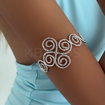 Iron Spiral Knot Upper Arm Cuff Bangles for Women WG4ED01-02-1