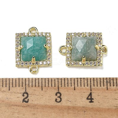 Natural Amazonite Faceted Square Links G-I375-03G-05-1