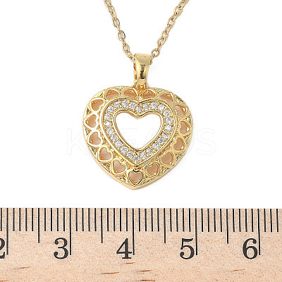 Brass Crystal Rhinestone Hollow Pendant Necklaces LS-NJEW-P331-01D-G-1