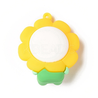 Opaque Resin Cat Big Pendants RESI-D065-E02-1