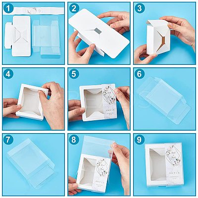 DIY Rectangle PVC with Paper Soap Packaging Boxes AJEW-WH0240-29-1