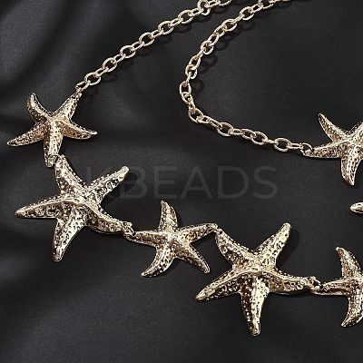 Alloy Starfish Chain Belts for Women LS-NJEW-B120-02-1