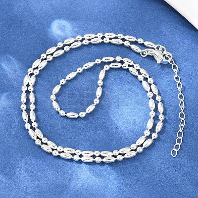 2.2MM Brass Ball Chain Necklaces for Men Women NJEW-L012-06S-1