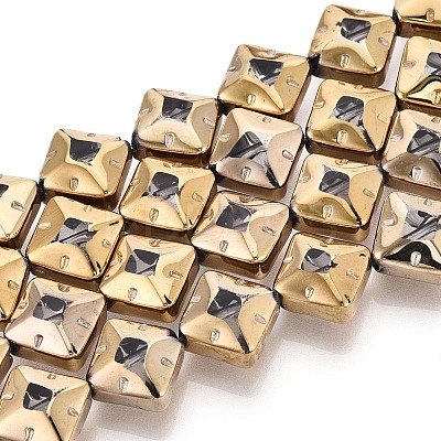 Electroplate Glass Beads Strands EGLA-T021-24B-1
