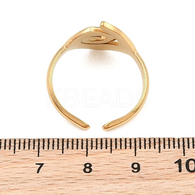 304 Stainless Steel Cuff Open Rings for Women SA-CBABC0E-02G-1