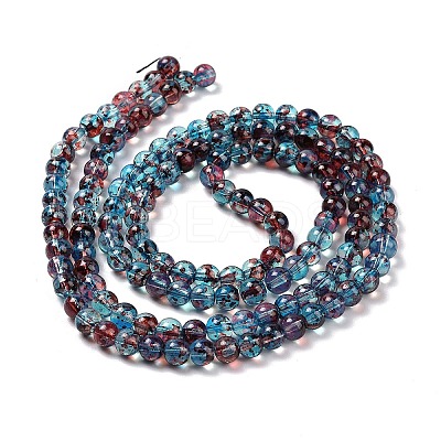 Baking Paint Glass Beads Strands X-DGLA-Q023-6mm-DB69-1