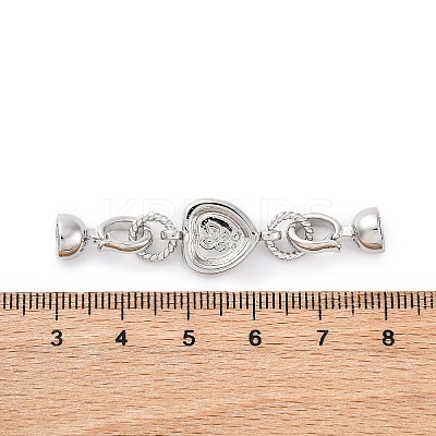 Brass & Black Lip Shell & Epoxy Resin Fold Over Clasps KK-P291-22P-1