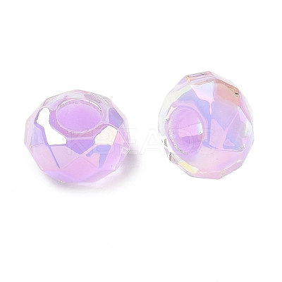 Electroplate Transpant Resin European Beads RE-CBAFF00-02E-1