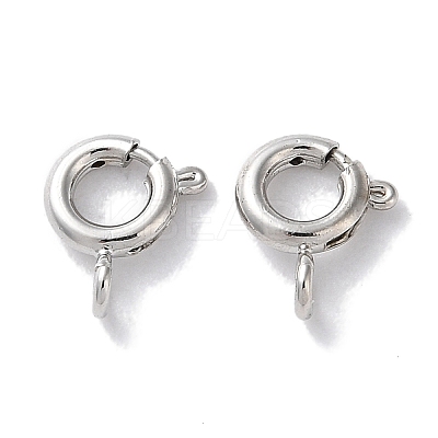 Rack Plating Brass Spring Ring Clasps KK-F090-22P-1