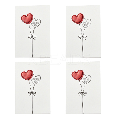 4Pcs Kraft Paper Greeting Cards AJEW-FS0001-30B-1