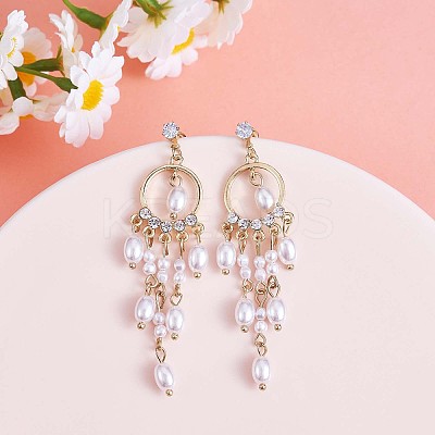 Shell Pearl Chandelier Earrings JE964A-1