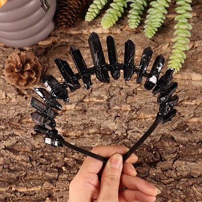 Natural Quartzl Crystal Hair Bands PW-WG4C34A-04-1