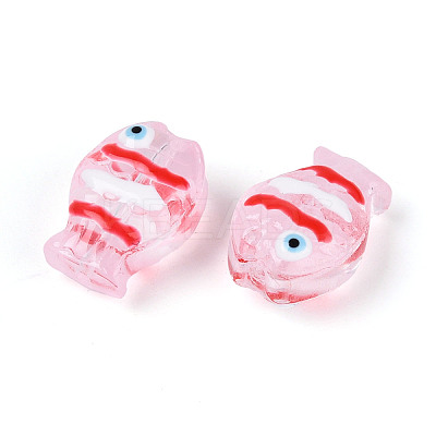 Transparent Glass and Enamel Beads Strands GLAA-T034-01A-1