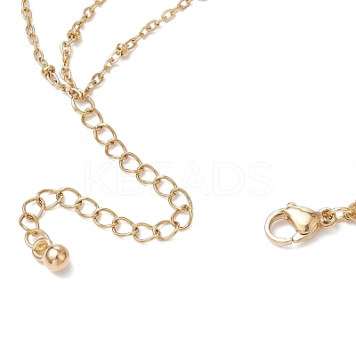 304 Stainless Steel Satellite Chain Toe Ring Anklets for Women AJEW-AN00662-01-1