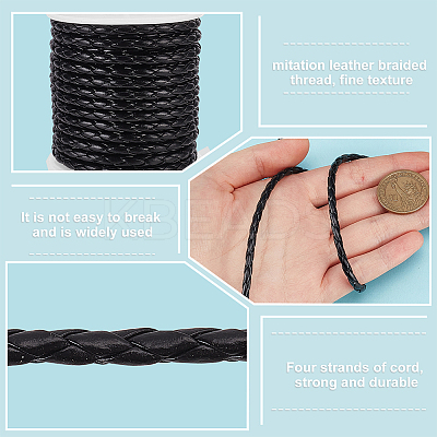 4-Ply Round Imitation Leather Braided Cord LC-WH0003-10A-1