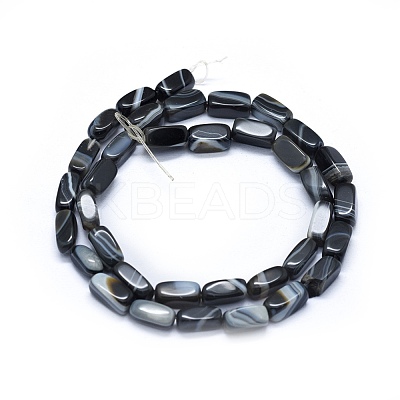 Natural Banded Agate/Striped Agate Beads Strands G-I245-29B-1