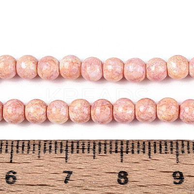 Baking Paint Glass Beads Strands DGLA-N016-6mm-M-1