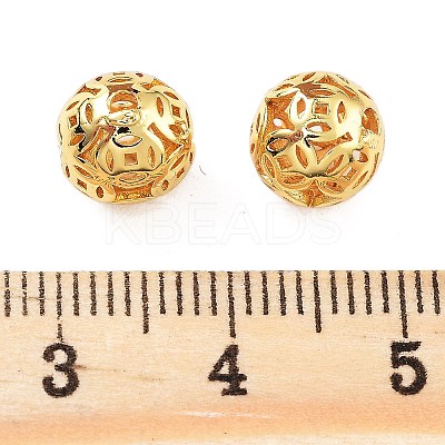 Rack Plating Brass Beads KK-S377-09G-1
