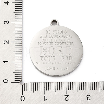Anti-Tarnish 201 Stainless Steel Pendants STAS-R002-10P-1