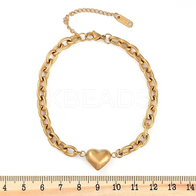304 Stainless Steel Cable Chain Link Bracelets for Women LS-BJEW-M051-01G-1