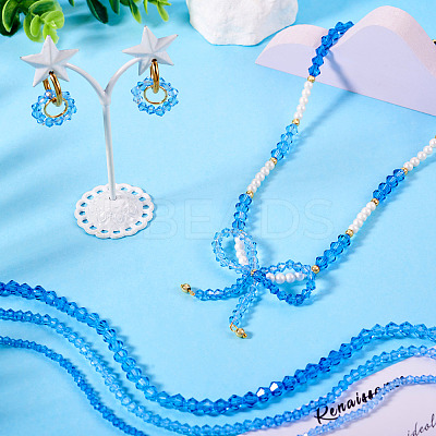 12 Strands 3 Styles Gradient Color Baking Paint Glass Bead Strands DGLA-TA0001-21A-1