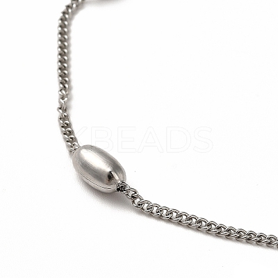 Non-Tarnish 304 Stainless Steel Curb Chain Necklaces NJEW-P275-01P-1