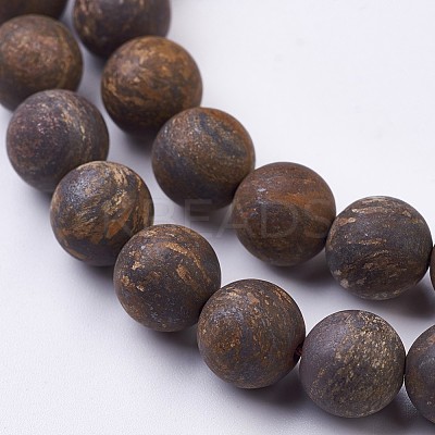 Natural Bronzite Bead Strands G-J376-32-8mm-1