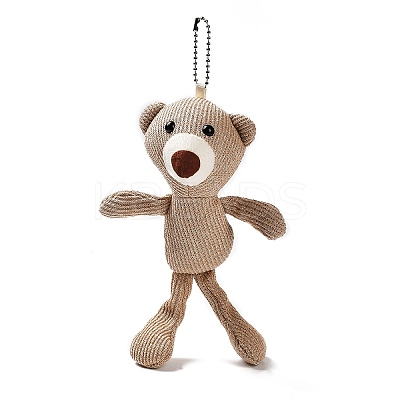 Cartoon PP Cotton Plush Simulation Soft Stuffed Animal Toy Bear Pendants Decorations LS-HJEW-K043-03-1