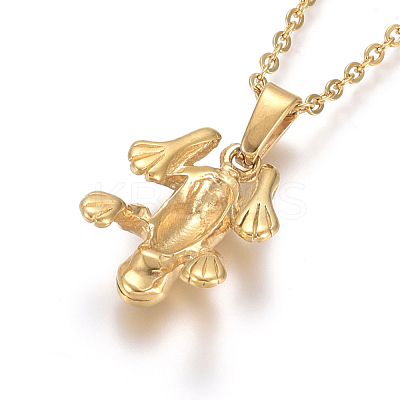 304 Stainless Steel Pendant Necklaces NJEW-F275-29G-1