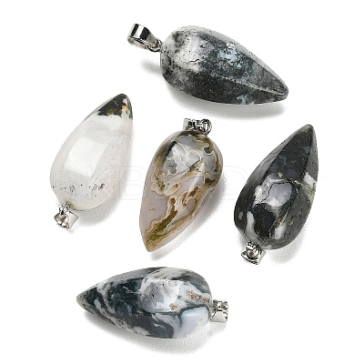 Natural Tree Agate Pendants GG-K002-16H-1