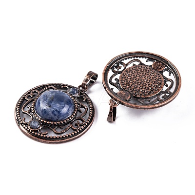 Natural Sodalite Pendants G-Q158-03-10-1