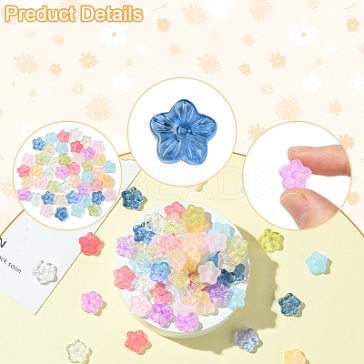 30Pcs Baking Paint Glass Beads GLAA-FS0001-97F-1