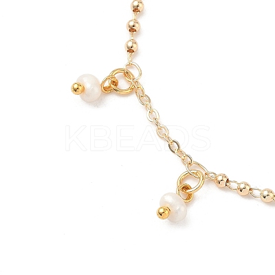 Natural Cultured Freshwater Pearl Charm Bracelets BJEW-JB12313-1