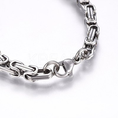Tarnish Resistant 201 Stainless Steel ID Bracelets BJEW-F331-07P-1