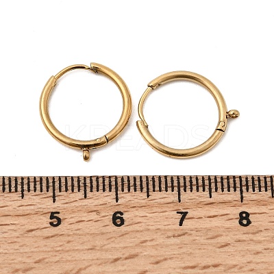 304 Stainless Steel Huggie Hoop Earring Findings STAS-C161-03G-1