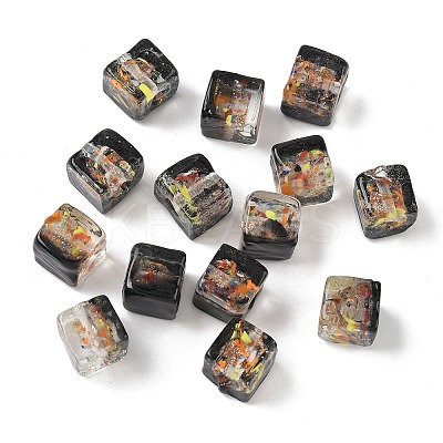 Baking Paint Handmade Gold Sand Lampwork Beads LAMP-P072-01B-02-1