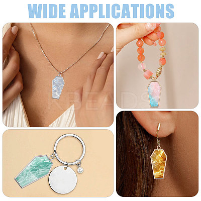 20Pcs 2 Colors Alloy Open Back Bezel Pendants FIND-CA0011-49-1