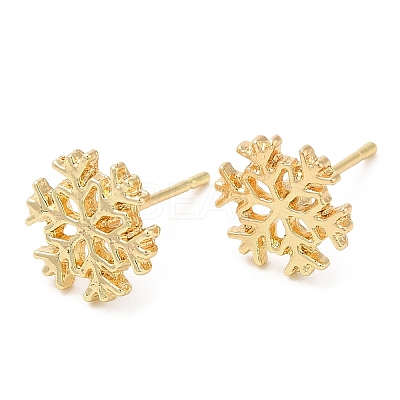 Snowflake Alloy Stud Earrings for Women PALLOY-Q447-23LG-1
