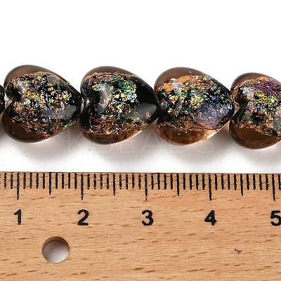 Handmade Dichroic Foil Glass Beads Strands DICH-U001-03B-1
