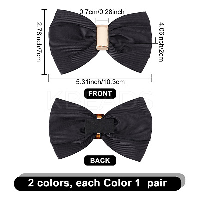 2 Sets 2 Colors Polyester Bowknot Shoe Decoration FIND-PH0010-25-1
