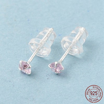 Cubic Zirconia Diamond Stud Earrings LS-STER-M105-01A-S-1