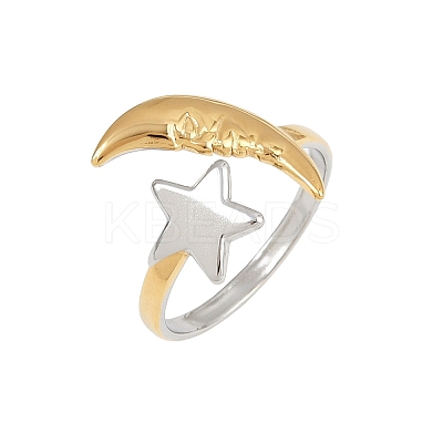 304 Stainless Steel Cuff Rings for Women RJEW-B133-05A-1