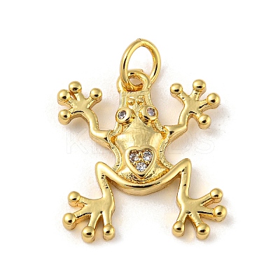 Rack Plating Brass Micro Pave Cubic Zirconia Pendants KK-A200-09G-1