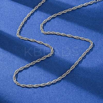 2.5MM 304 Stainless Steel Rope Chain Necklaces NJEW-T016-26P-1