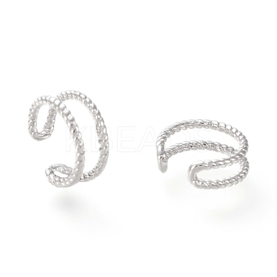 Brass Cuff Earrings EJEW-I249-18P-1