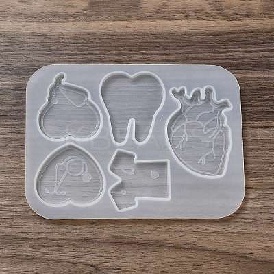 Medical Theme DIY Silicone Badge Reel Ornament Molds DIY-G079-05A-1