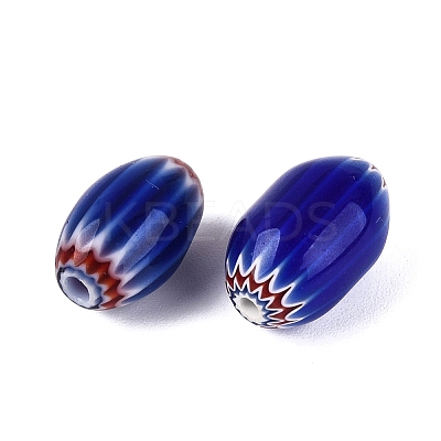 Handmade Millefiori Glass Barrel Beads LA-N002-04D-1