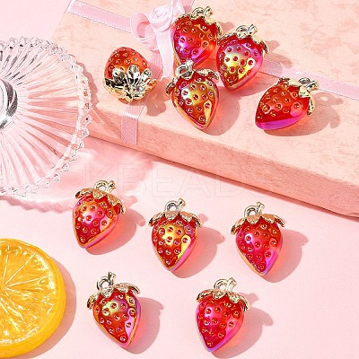 10Pcs Transparent Acrylic Pendants MACR-FS0002-08C-1