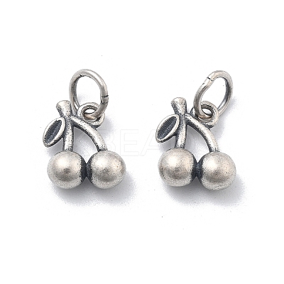 925 Sterling Silver Cherry Charms STER-D302-09AS-1